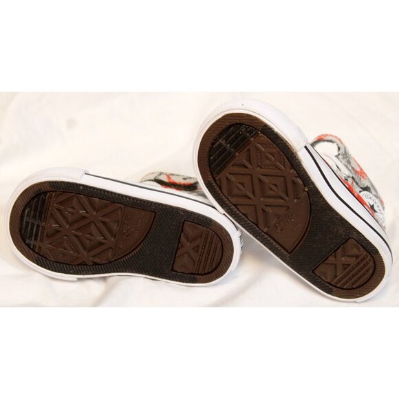 Converse Toddler Boy Dino Shoes sz 4 Sneakers Hi Top All Star Chuck Taylor Ankle - Picture 6 of 8